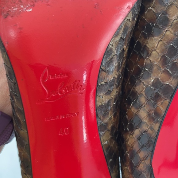 Christian Louboutin Pigalle Follies 100 python leo multi stiletto pumps 40 - Picture 11 of 12